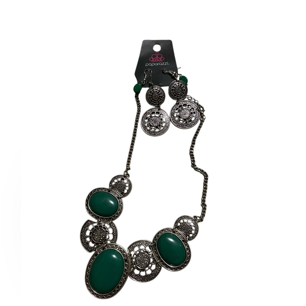 Paparazzi necklace with earrings set